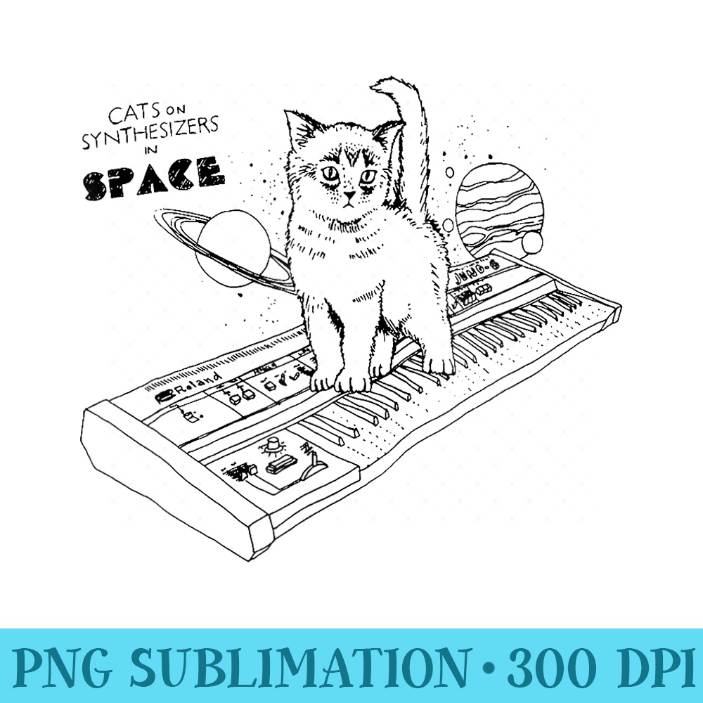 Cats On Synthesizers In Space T Cat Owner tee - PNG Graphics - Bold & Eye-catching