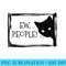 Black Cat Funny Womens Ew People Meowy Cat Lovers - Unique PNG Artwork - Lifetime Access To Purchased Files