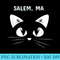 Salem, MA Black Cat Halloween - Unique Sublimation PNG Download - Enhance Your Apparel with Stunning Detail