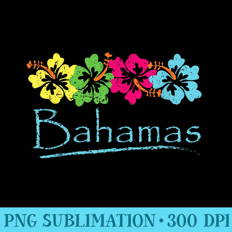 Bahamas Exotic Tropical Beach And Vacation Vintage Print - Unique Sublimation patterns - Unlock Vibrant Sublimation Designs
