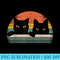Black Cat Vintage Retro Style Cats Lover - PNG Clipart - Unlock Vibrant Sublimation Designs