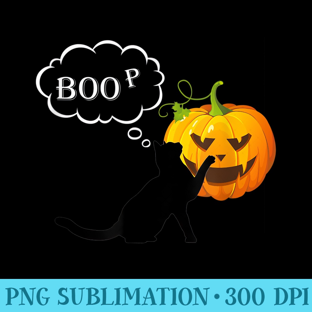 Funny Black Cat Boo Boop Halloween - High Quality PNG Files - Boost Your Success with this Inspirational PNG Download