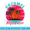 Cozumel Mexico Palm Trees Sunset Beach Ocean - PNG Art Files - Transform Your Sublimation Creations