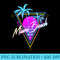 Retro Miami Beach Vintage 80s Beach Souvenir - PNG Art Files - Unlock Vibrant Sublimation Designs