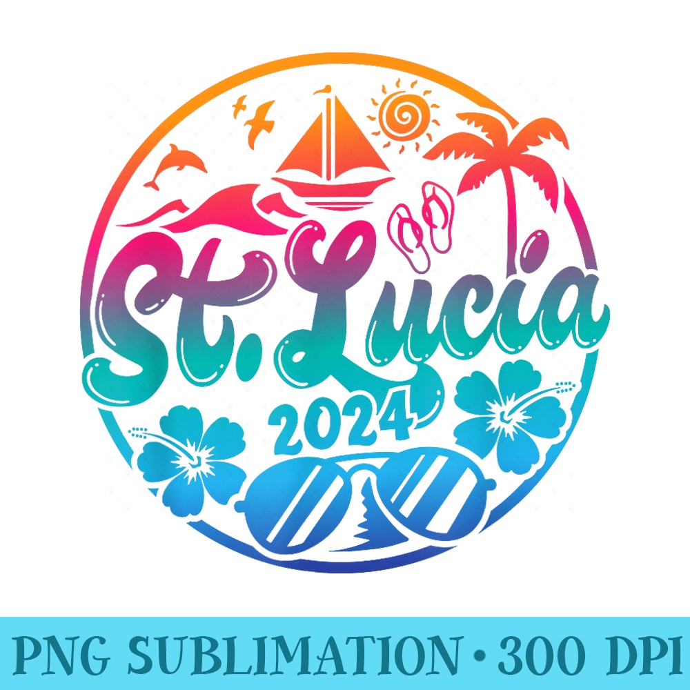 2024 St Lucia Vacation Beach Matching Group - Printable PNG Images - Defying the Norms