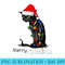 Funny Black Cat Merry Kissmyass Xmas Chritsmas - Unique Sublimation PNG Download - Add a Festive Touch to Every Day