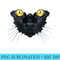 Womens Black Cat Yellow Eyes Kitty Kitten Cat Face - PNG design assets - Perfect for Personalization