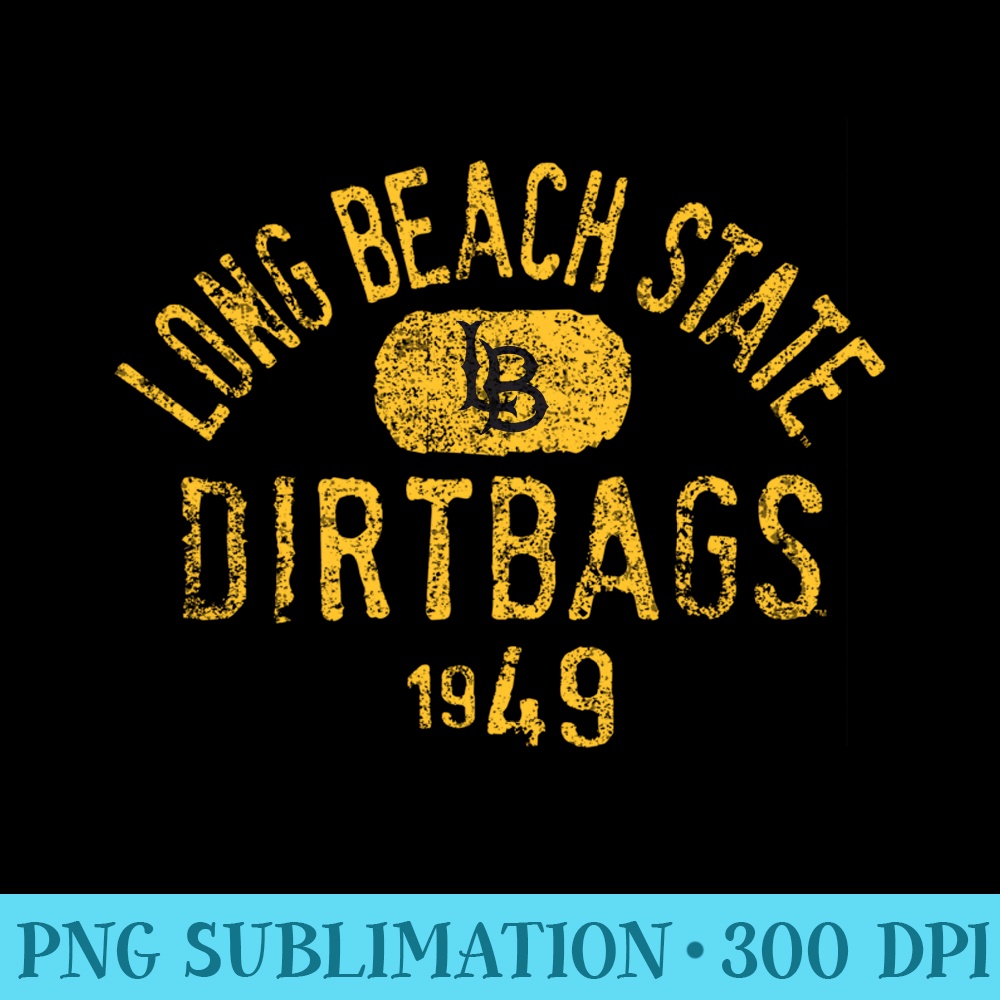 Long Beach State Dirtbags Vintage 1949 Black - Digital PNG Artwork - Premium Quality PNG Artwork