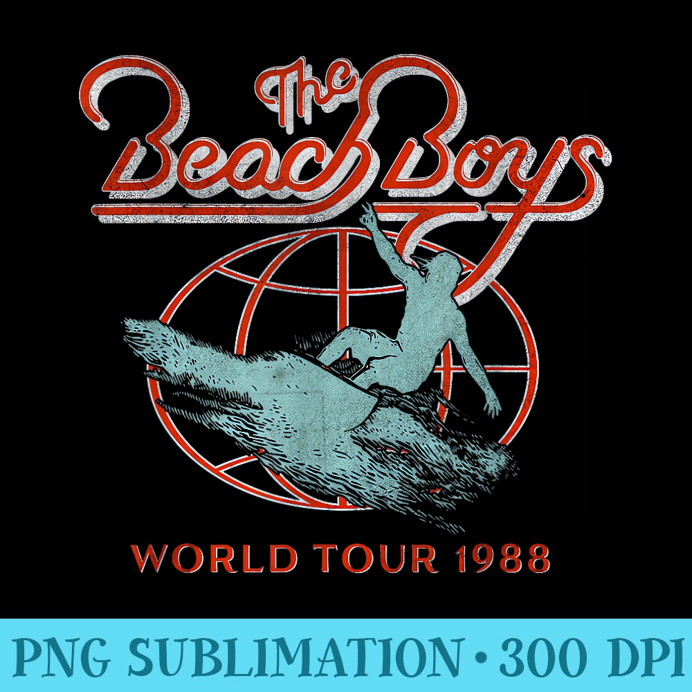 Beach World Tour - Printable PNG Images - Enhance Your Apparel with Stunning Detail