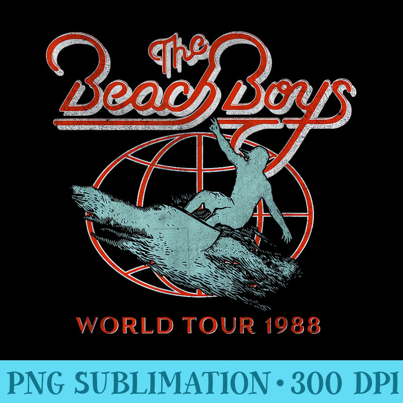 Beach World Tour - Printable PNG Images - Enhance Your Apparel with Stunning Detail