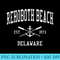 Rehoboth Beach DE Vintage Crossed Oars Boat Anchor Sports - Ready To Print PNG Designs - Perfect for Sublimation Art