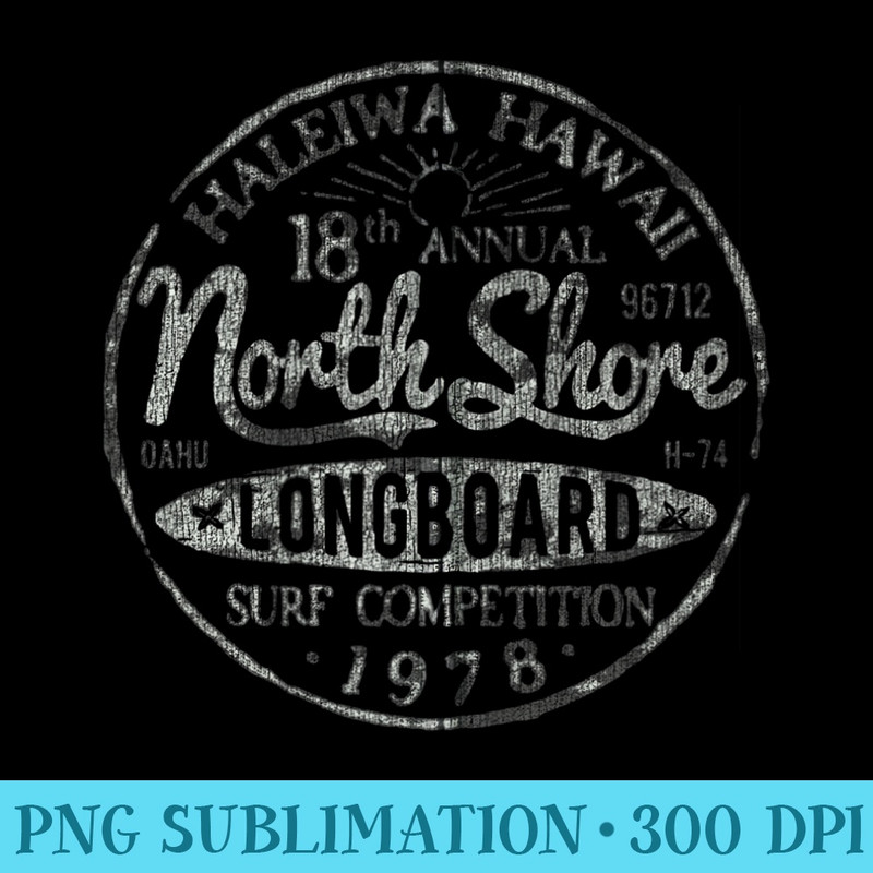 Long Board North Shore Surf Vintage Hawaii Beach Zip Hoodie - Digital PNG Downloads - Add a Festive Touch to Every Day