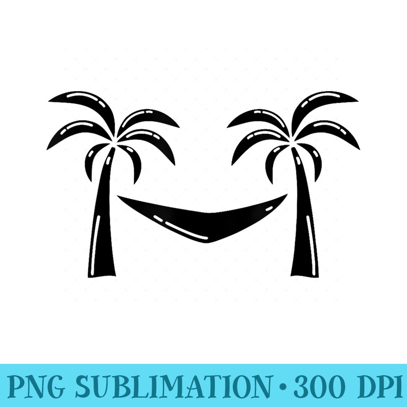 Cool Summer Vacation Beach Palm Tree - Digital PNG Artwork - Instantly Transform Your Sublimation Projects