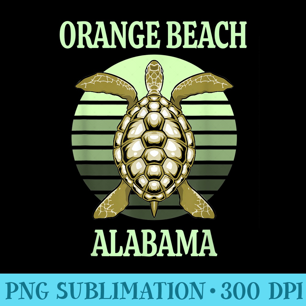 Orange Beach Alabama Sea Turtle - Printable PNG Images - Defying the Norms