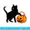 Halloween Black Cat Jack O Lantern Pumpkin Sweet Candy - Printable PNG Graphics - Defying the Norms