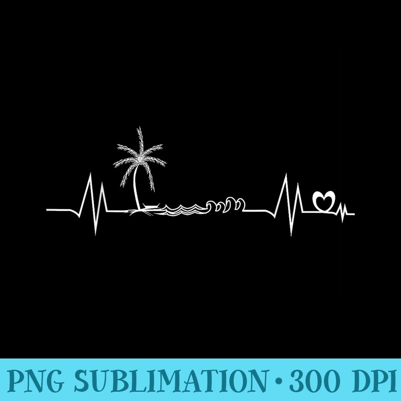 Life Is Really Good Beach Heartbeat Summer Beach Vacation - PNG Graphics - Limited Edition And Exclusive Designs