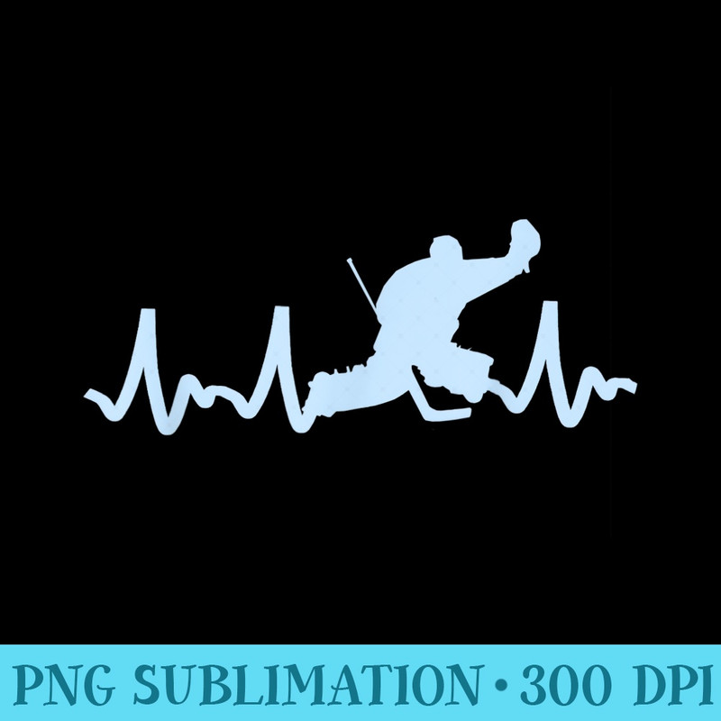 Funny Ice Hockey Goalie Heartbeat Pulse Goaltender - PNG Download Resource - Boost Your Success with this Inspirational PNG Download