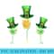 Three Wine Glass St Patricks Day Shamrock Womens Mens - Unique Sublimation PNG Download - Add a Festive Touch to Every Day