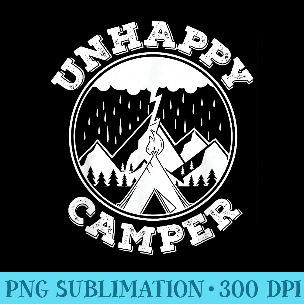Unhappy Camper Indoorsy Tshirt - PNG Download - Eco Friendly And Sustainable Digital Products