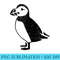 Puffin Iceland Distorted Cute Bird Black Graphic - Transparent PNG download - Defying the Norms