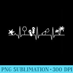 heartbeat palm tree wine glass flip flop garment - png download resource