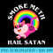 Smoke Meth Hail Satan, Funny Atheist Cat - Transparent PNG download - Unleash Your Inner Rebellion