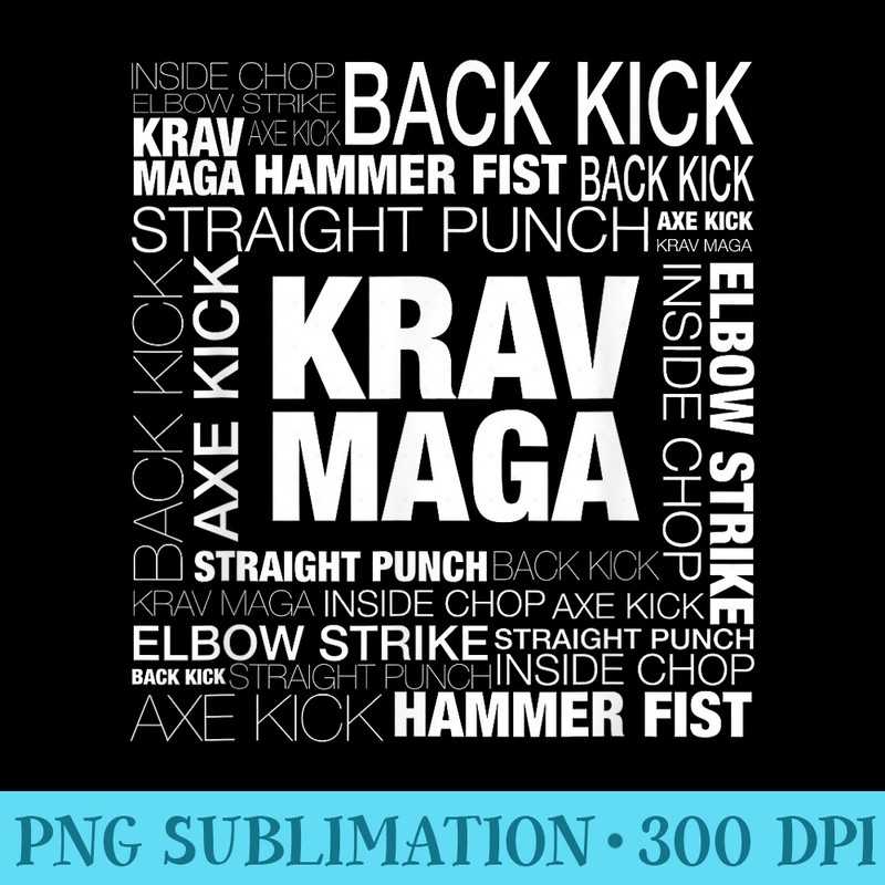 Krav Maga Israeli Martial Arts Self Defense - Digital PNG Downloads - Premium Quality PNG Artwork