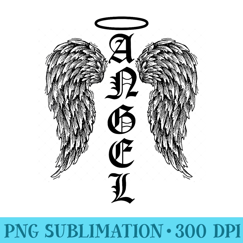 Angel Wings Halo Feathers God Awesome Funny - PNG Download - Instantly Transform Your Sublimation Projects