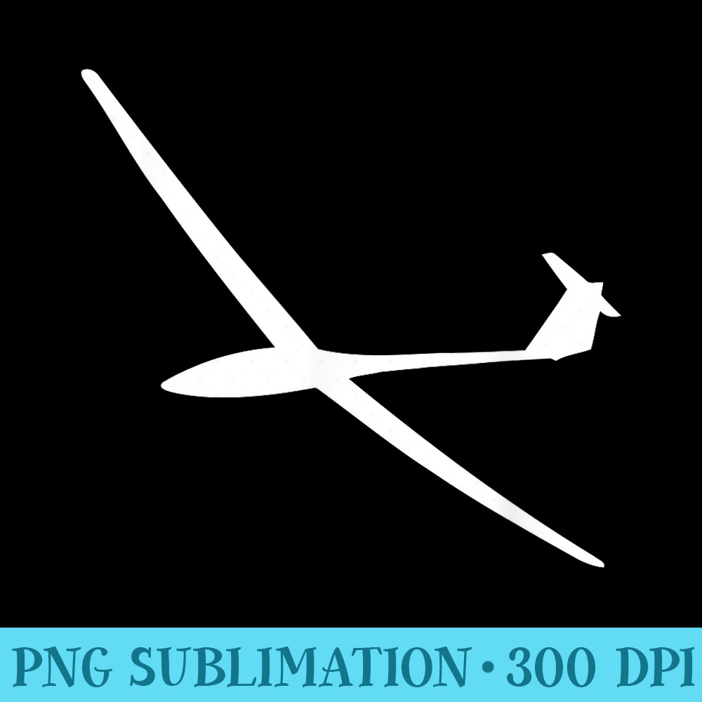 Glider Pilot Soaring Airplane Sailplane Aviation - Shirt Template Transparent - Instantly Transform Your Sublimation Projects