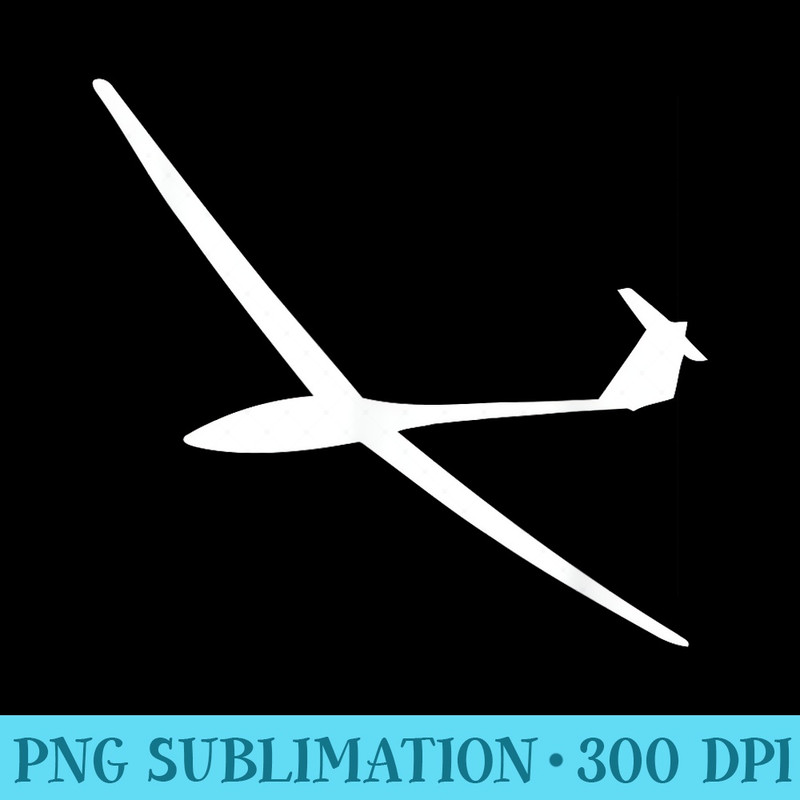 Glider Pilot Soaring Airplane Sailplane Aviation - Shirt Template Transparent - Instantly Transform Your Sublimation Projects