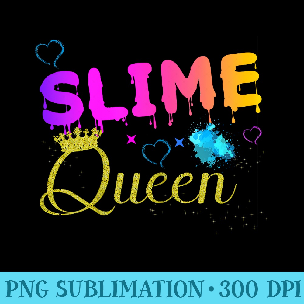 slime queen birthday Crown rainbow gift for girls - PNG Download High Quality - Perfect for Sublimation Mastery