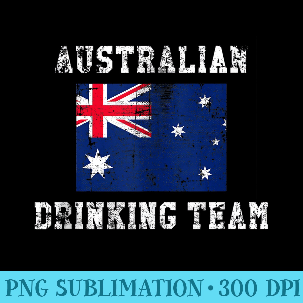 Australian Drinking Team Funny National Pride - PNG Download Transparent Background - High Resolution And Print-Ready Designs