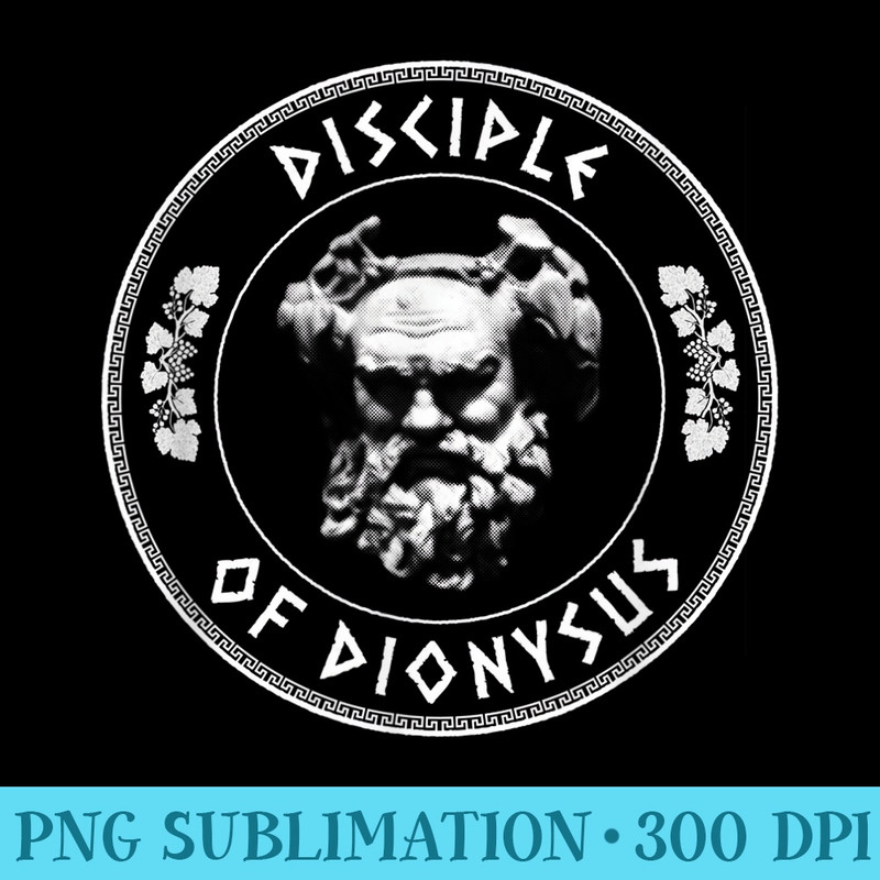 Disciple of Dionysus Greek God of Wine - Ready To Print PNG Designs - Premium Quality PNG Artwork