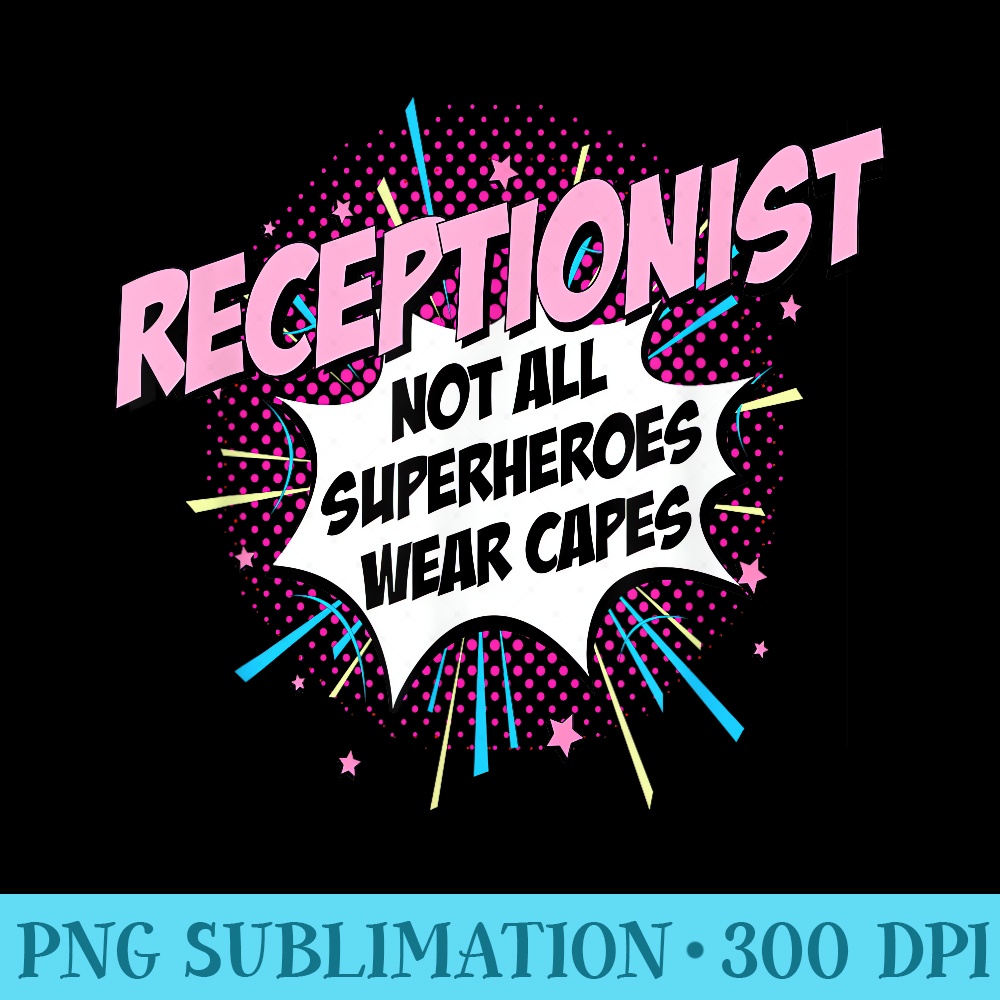 Receptionist Superhero product Comic Fun Idea - PNG Download Icon - Capture Imagination with Every Detail