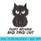 Black Cat Fluff Around and Find Out For Cat - Digital PNG Artwork - Boost Your Success with this Inspirational PNG Download
