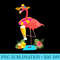 Pink Flamingo Drinking Beer Summer Vacation Beer Lover - Digital PNG Artwork - Add a Festive Touch to Every Day