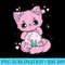 Pastel Goth Cat With Glass Ball Yami Kawaii - PNG Design Files - Lifetime Access To Purchased Files