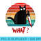 Vintage Cat What Funny Black Cat Murderous Cat With Knife - PNG design downloads - Perfect for Personalization