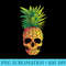 Pineapple Skull Funny Aloha Beaches Hawaii Goth - PNG Art Files - Quick And Seamless Download Process