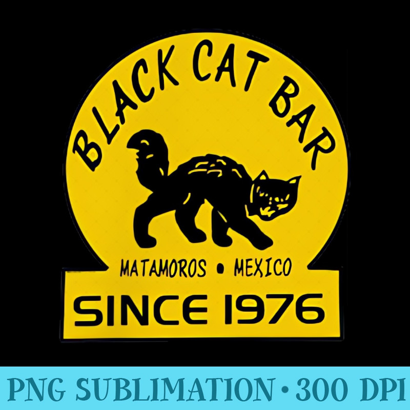 Front Pocket Logo ONLY Black Cat Bar u201CBlack Catu2019su201D - PNG design downloads - Unlock Vibrant Sublimation Designs