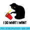 Do What I Want Black Cat Red Cup Funny Graphic - PNG Clipart - Lifetime Access To Purchased Files