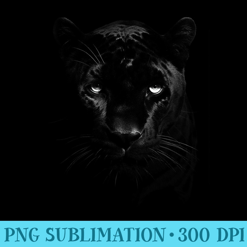 Panther Wild Black Cat Portrait Africa Animal - Digital PNG Artwork - Unleash Your Inner Rebellion