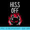 Hiss Off , Funny Angry Black Cat Meow Cat - Unique PNG Artwork - Enhance Your Apparel with Stunning Detail