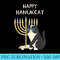 Happy Hanukcat Black Cat Menorah Funny Hanukkah - High Resolution PNG Designs - Add a Festive Touch to Every Day