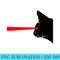 Funny Black Cat with Laser Eye for Cat owner - Unique Sublimation PNG Download - Versatile And Customizable Designs
