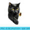 Cute Black Cat with Yellow Eyes and sunflower cats lover - PNG Design Files - Instant Access To Downloadable Files