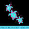 Womens Tropical Sea Turtle Honu Turquoise and Pink - High Quality PNG files - Instantly Transform Your Sublimation Projects