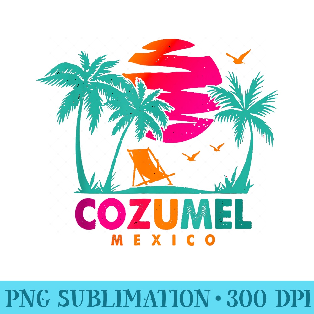 COZUMEL Mexico Beach Vacation Spring Break Honeymoon - High Quality PNG Files - Revolutionize Your Designs