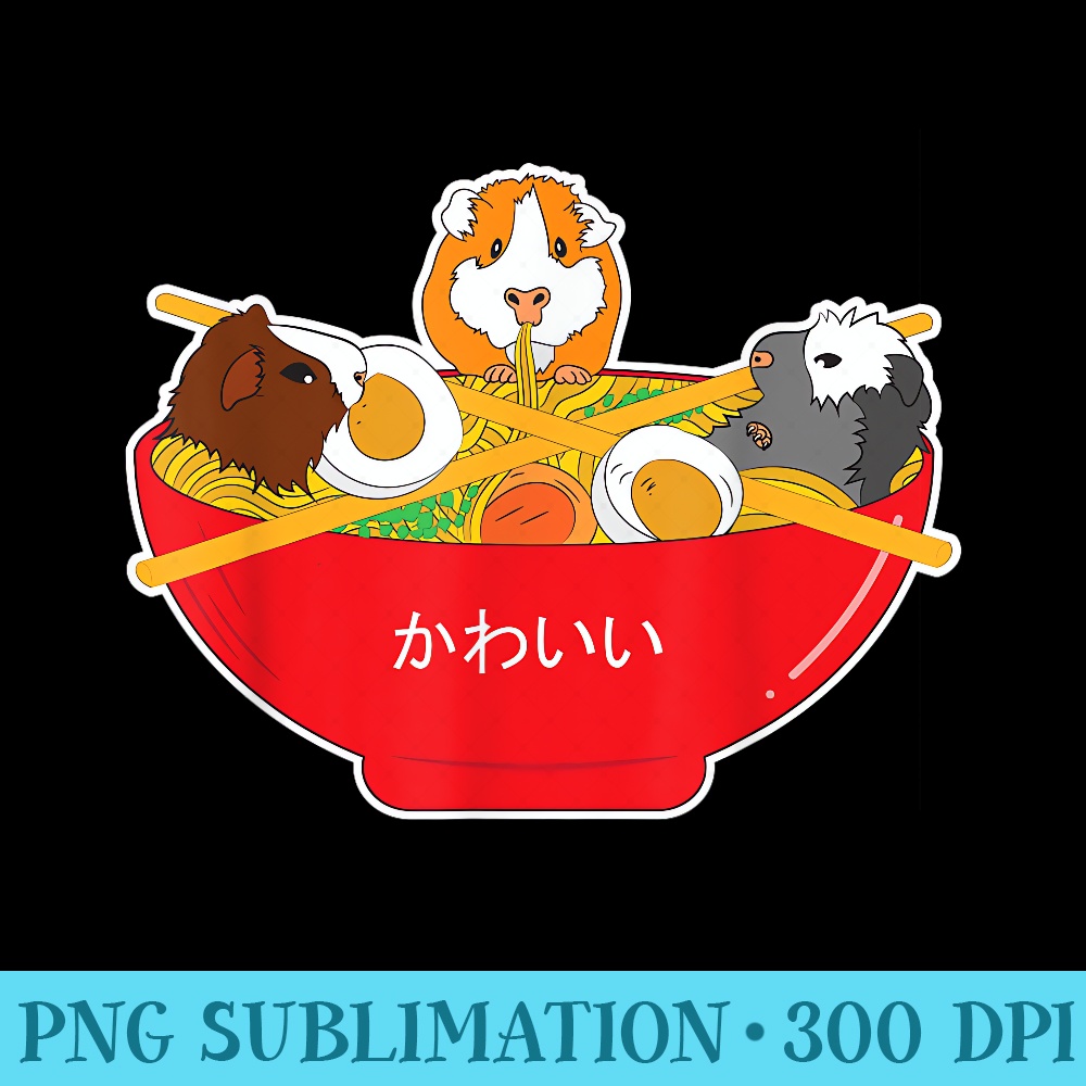 Guinea Pig Cavy Ramen Noodles Clothes Pasta Idea - PNG Image Download - Stunning Sublimation Graphics