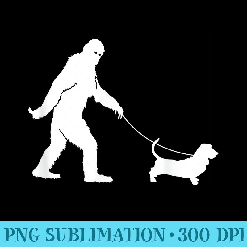 Bigfoot Fun Basset Hound Funny Sasquatch Dog - PNG Download Source - Boost Your Success with this Inspirational PNG Download